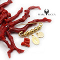 Broche Vermeil Corail, Coeur & Madone