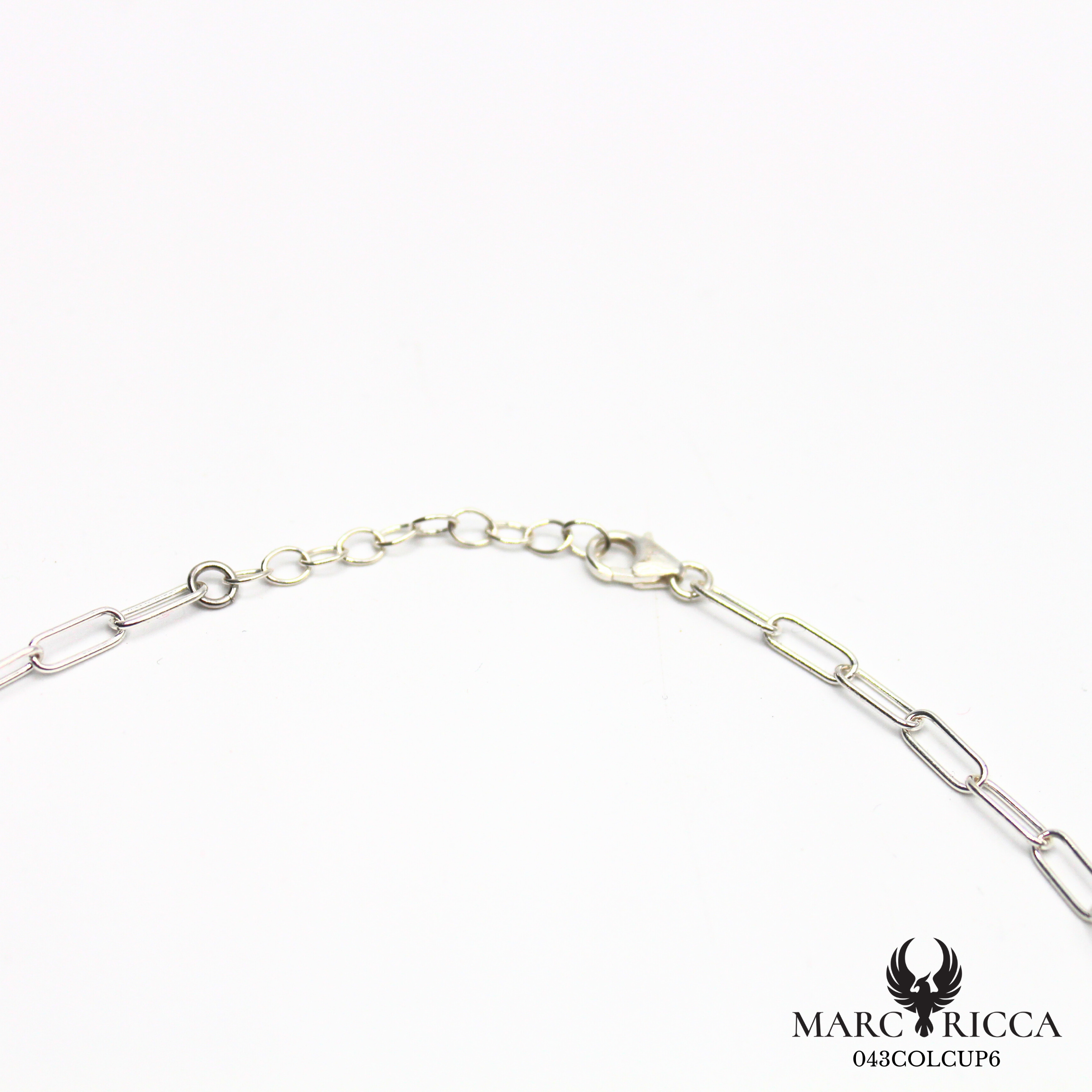 Collier chaine en argent avec corail cupolino