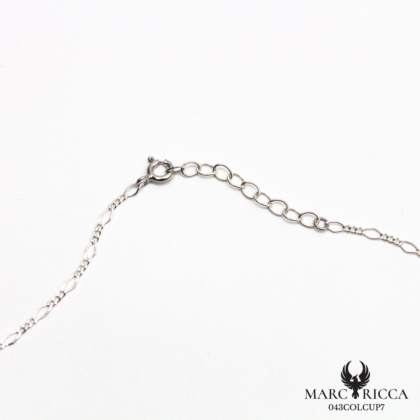Collier chaine en argent et corail chips