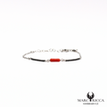 Bracelet en Argent ou Vermeil avec cristaux de Swarovski et corail