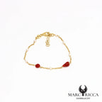 Bracelet vermeil corail et perles nacrées