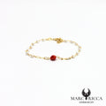 Bracelet vermeil perles nacré et corail