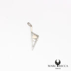 Pendentif corse stylisée avec tête de maure en argent ou vermeil