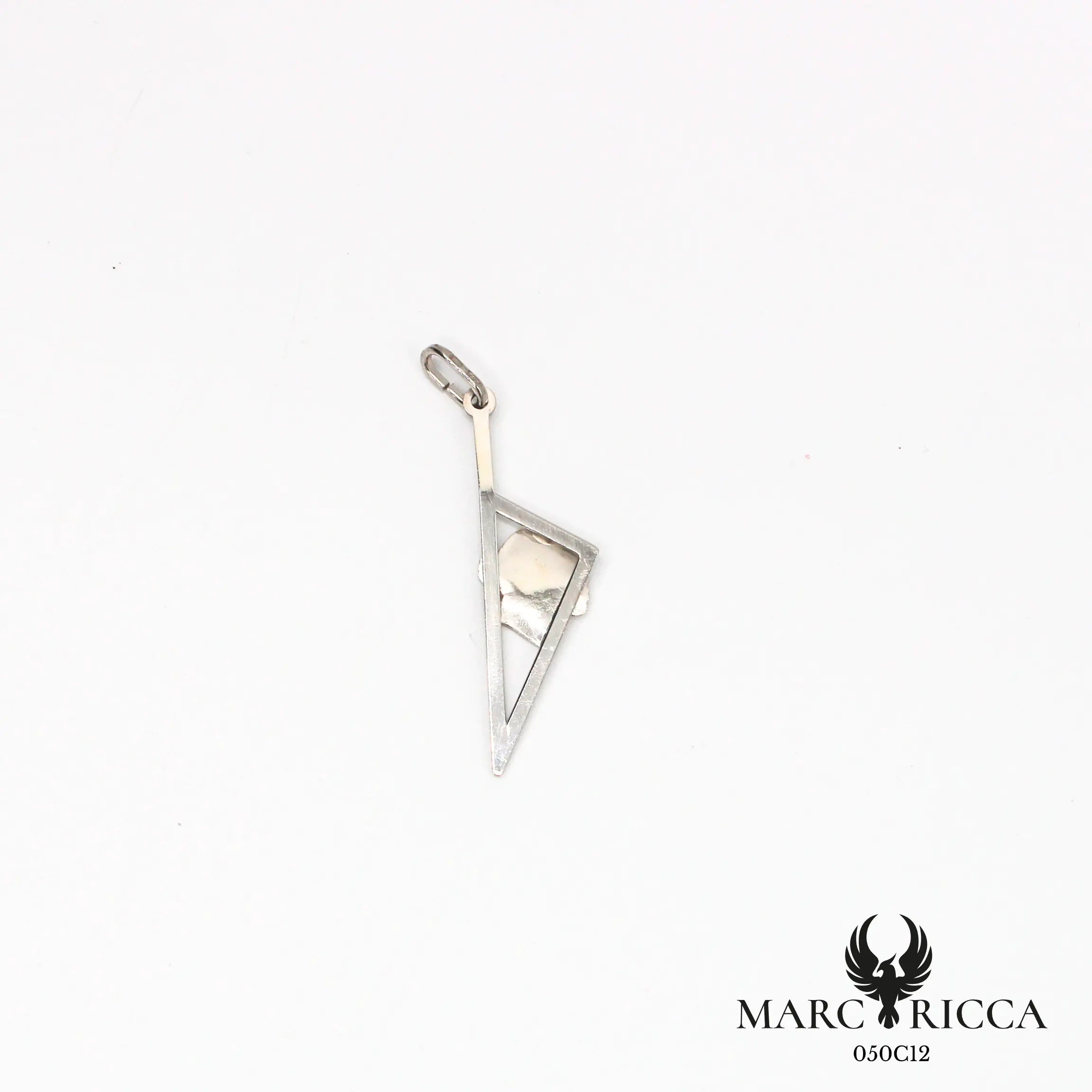 Pendentif corse stylisée avec tête de maure en argent ou vermeil