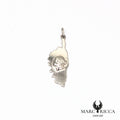 Pendentif corse avec tête de maure en relief en argent