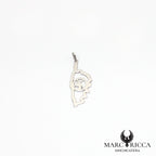 Pendentif corse en argent avec catenacciu au centre