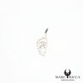 Pendentif corse en argent avec catenacciu au centre