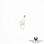 Pendentif corse en argent avec catenacciu au centre