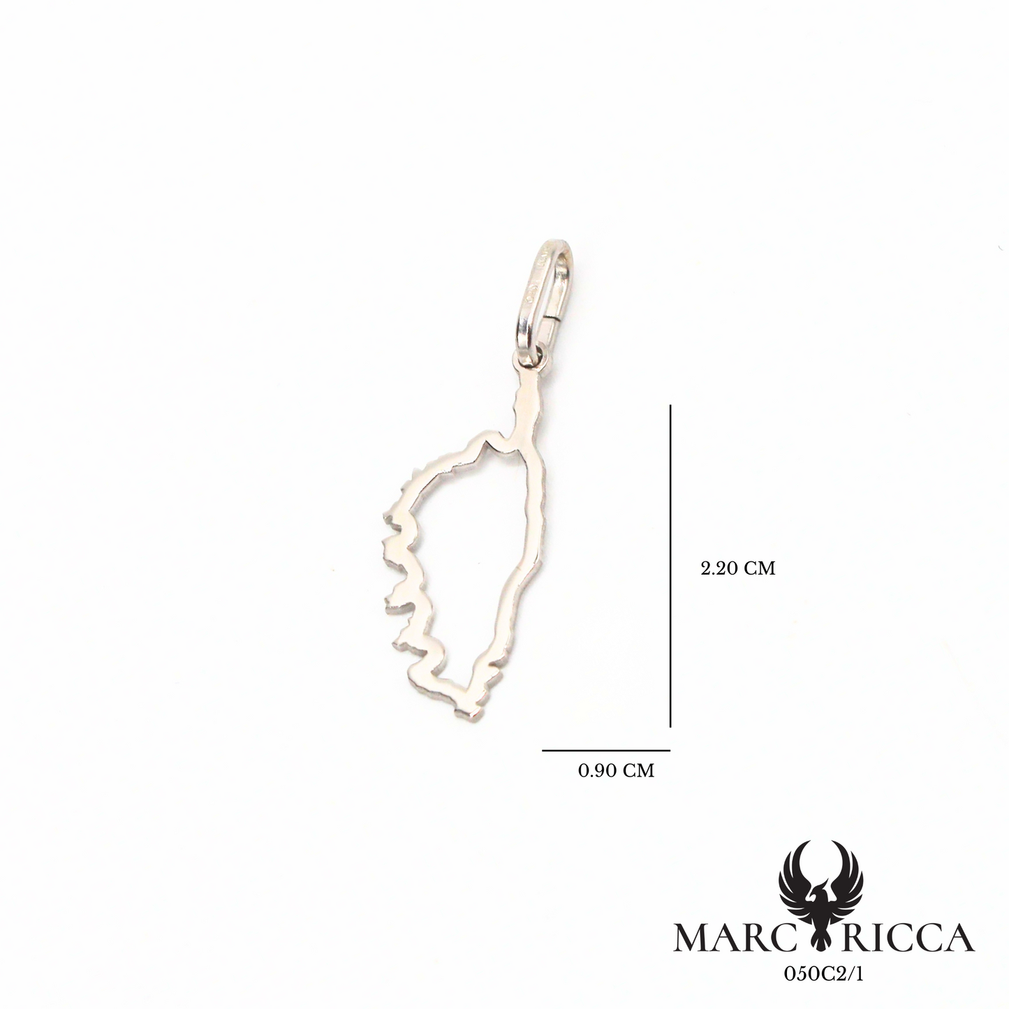 Pendentif corse creuse en vermeil ou argent