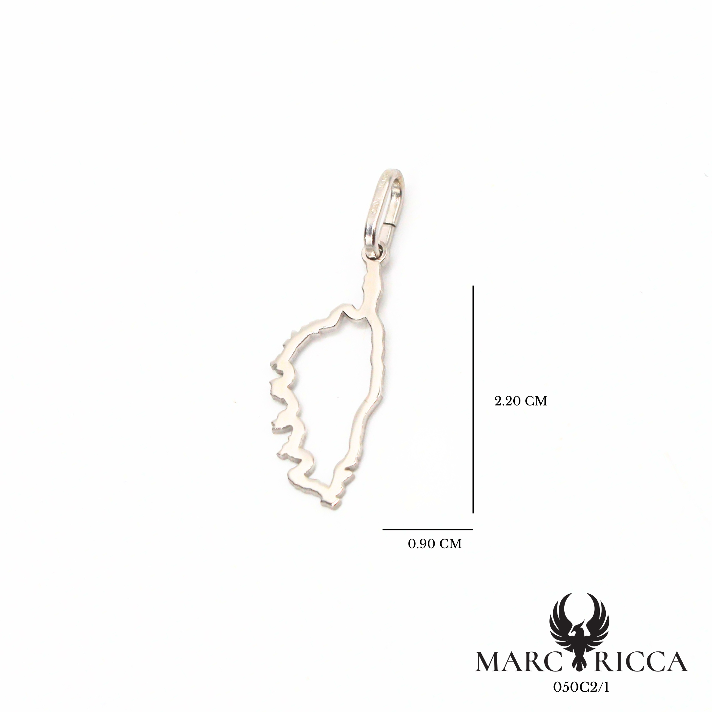 Pendentif corse creuse en vermeil ou argent