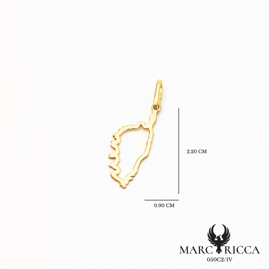 Pendentif corse creuse en vermeil ou argent