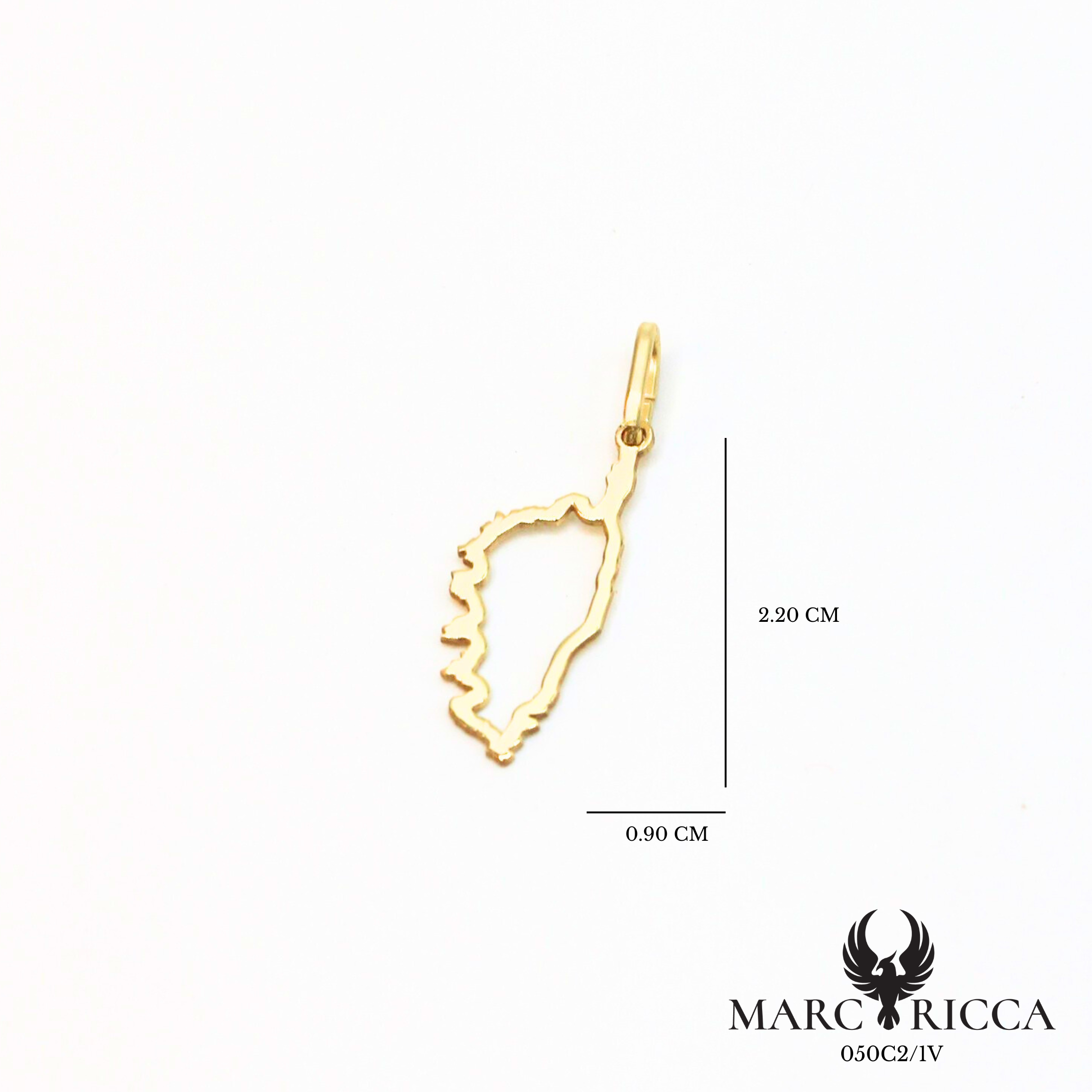 Pendentif corse creuse en vermeil ou argent