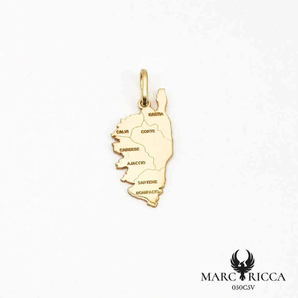 Pendentif corse avec villes en argent ou vermeil