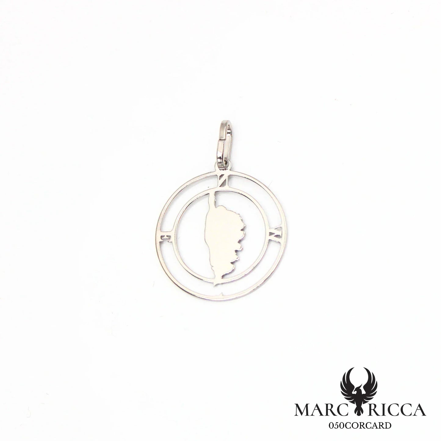 Pendentif Corse avec points cardinaux en argent ou vermeil