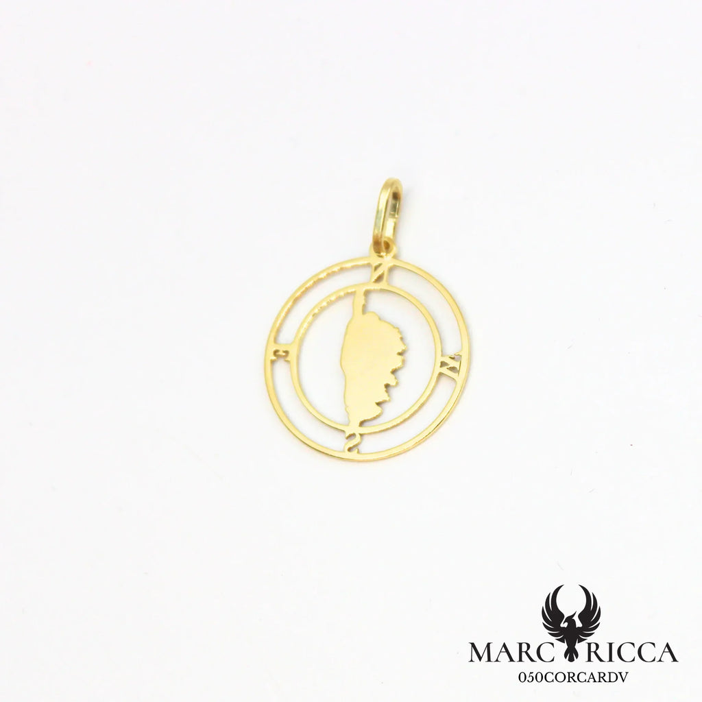 Pendentif Corse avec points cardinaux en argent ou vermeil