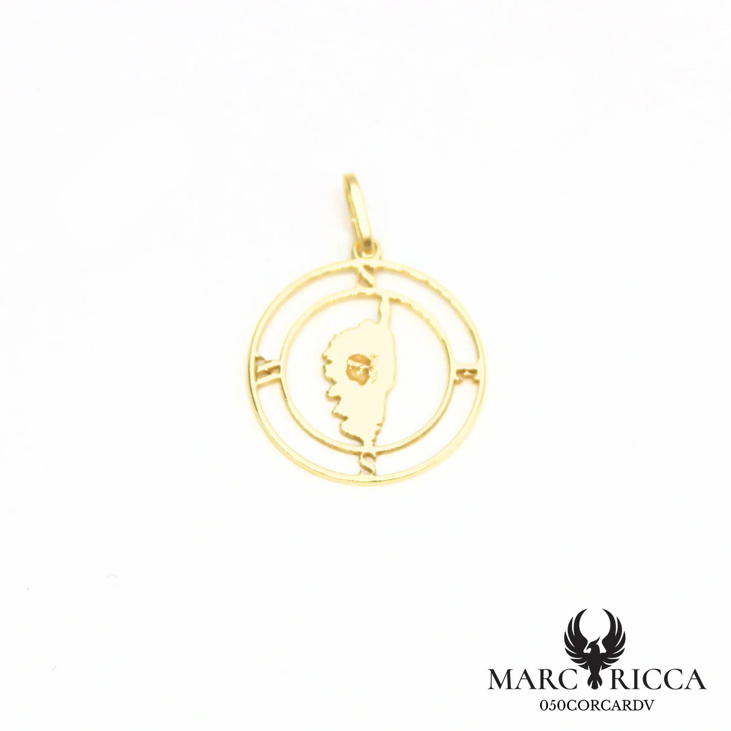 Pendentif Corse avec points cardinaux en argent ou vermeil