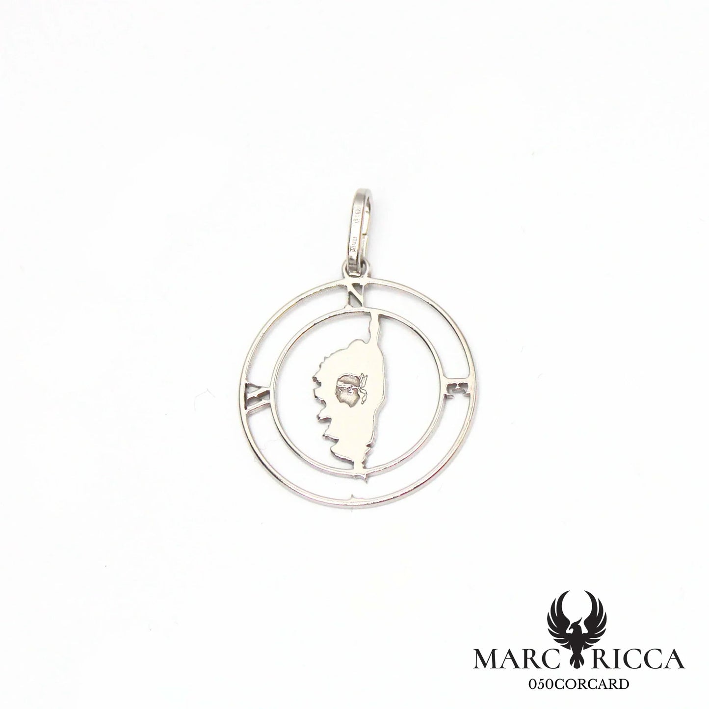 Pendentif Corse avec points cardinaux en argent ou vermeil