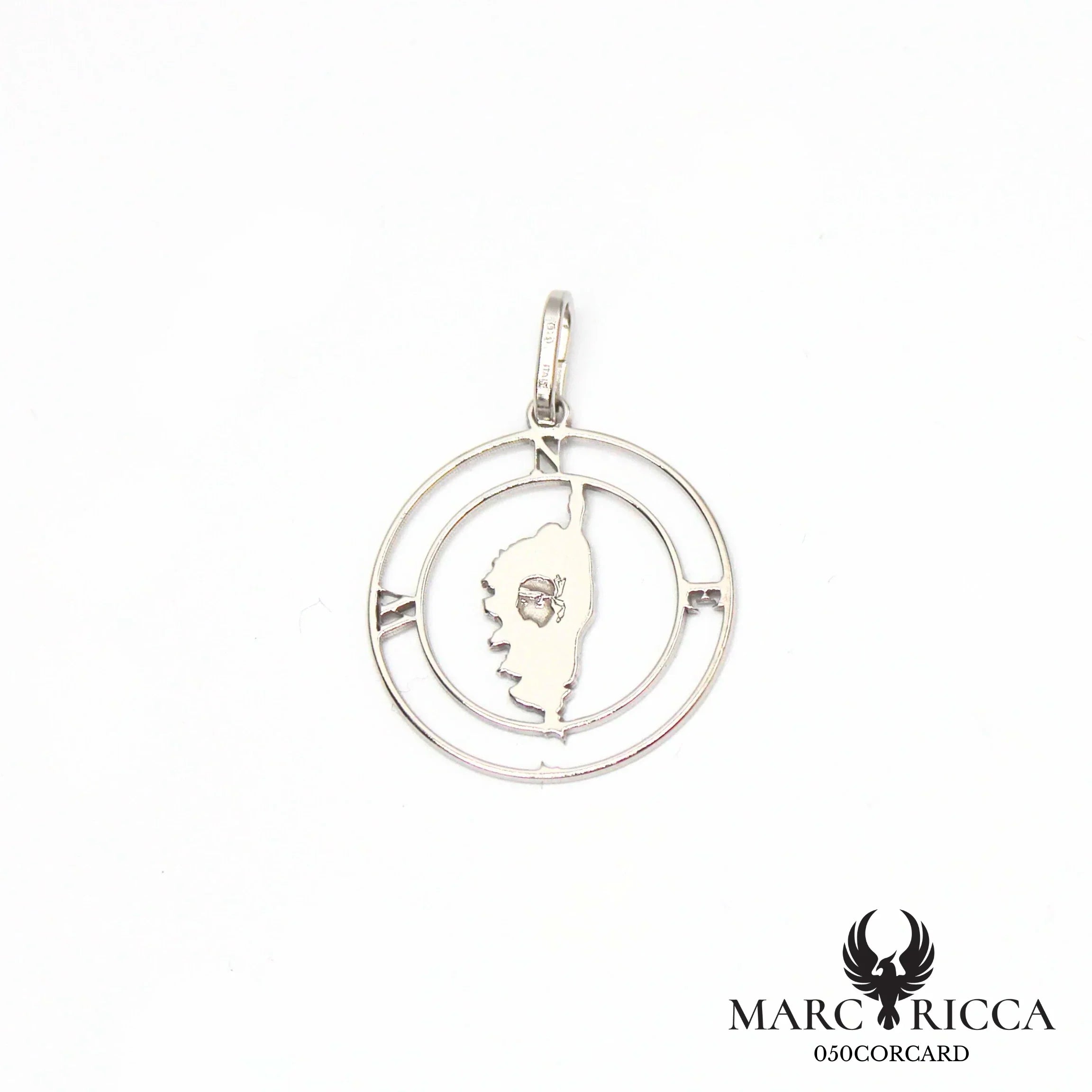 Pendentif Corse avec points cardinaux en argent ou vermeil