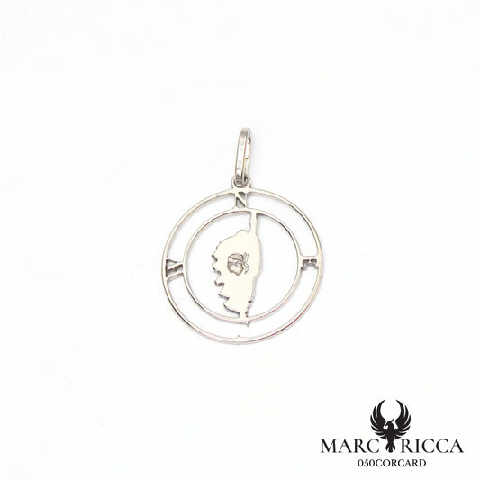 Pendentif Corse avec points cardinaux en argent ou vermeil