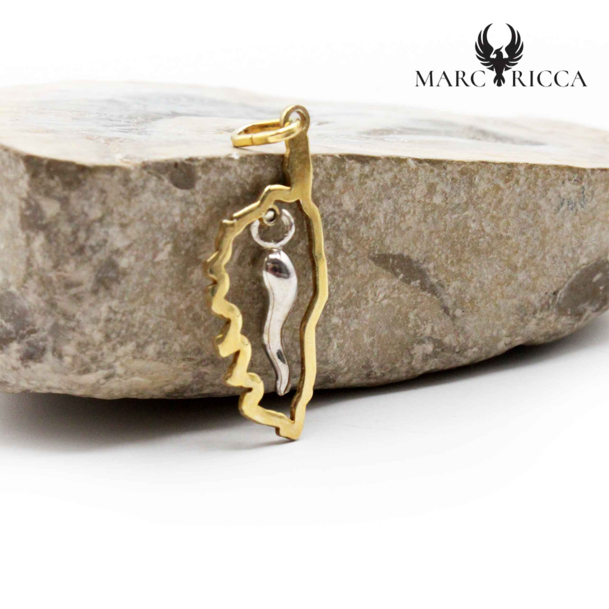 Pendentif Argent Corse & Corne d'Abondance