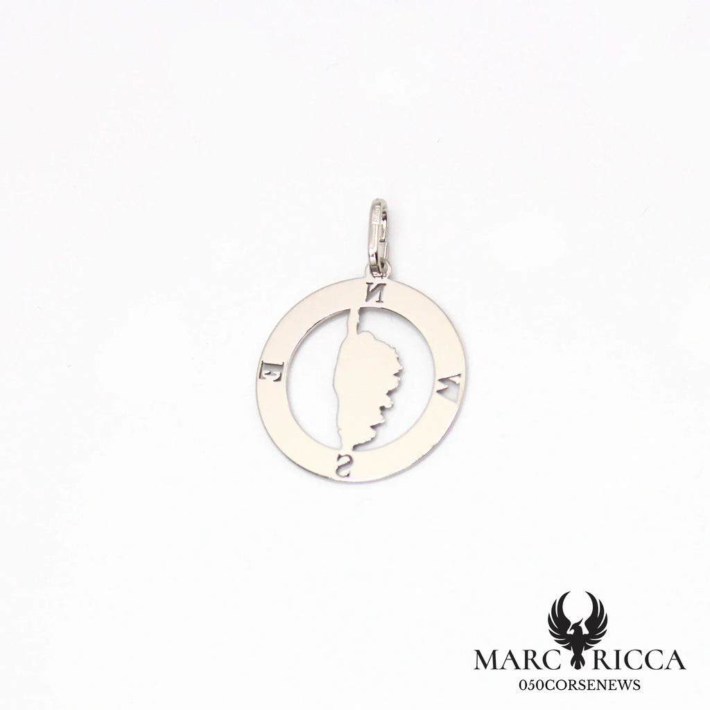 Pendentif Corse avec points cardinaux en argent ou vermeil