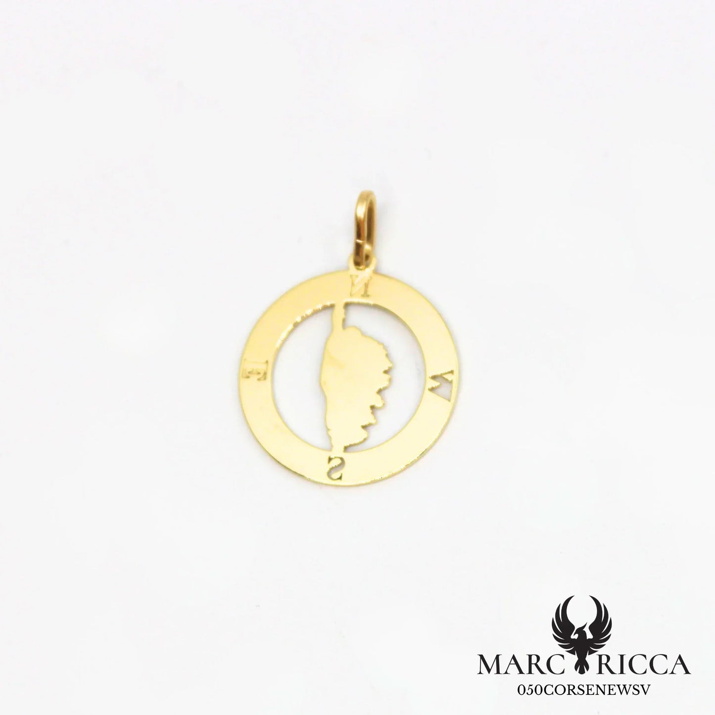 Pendentif Corse avec points cardinaux en argent ou vermeil