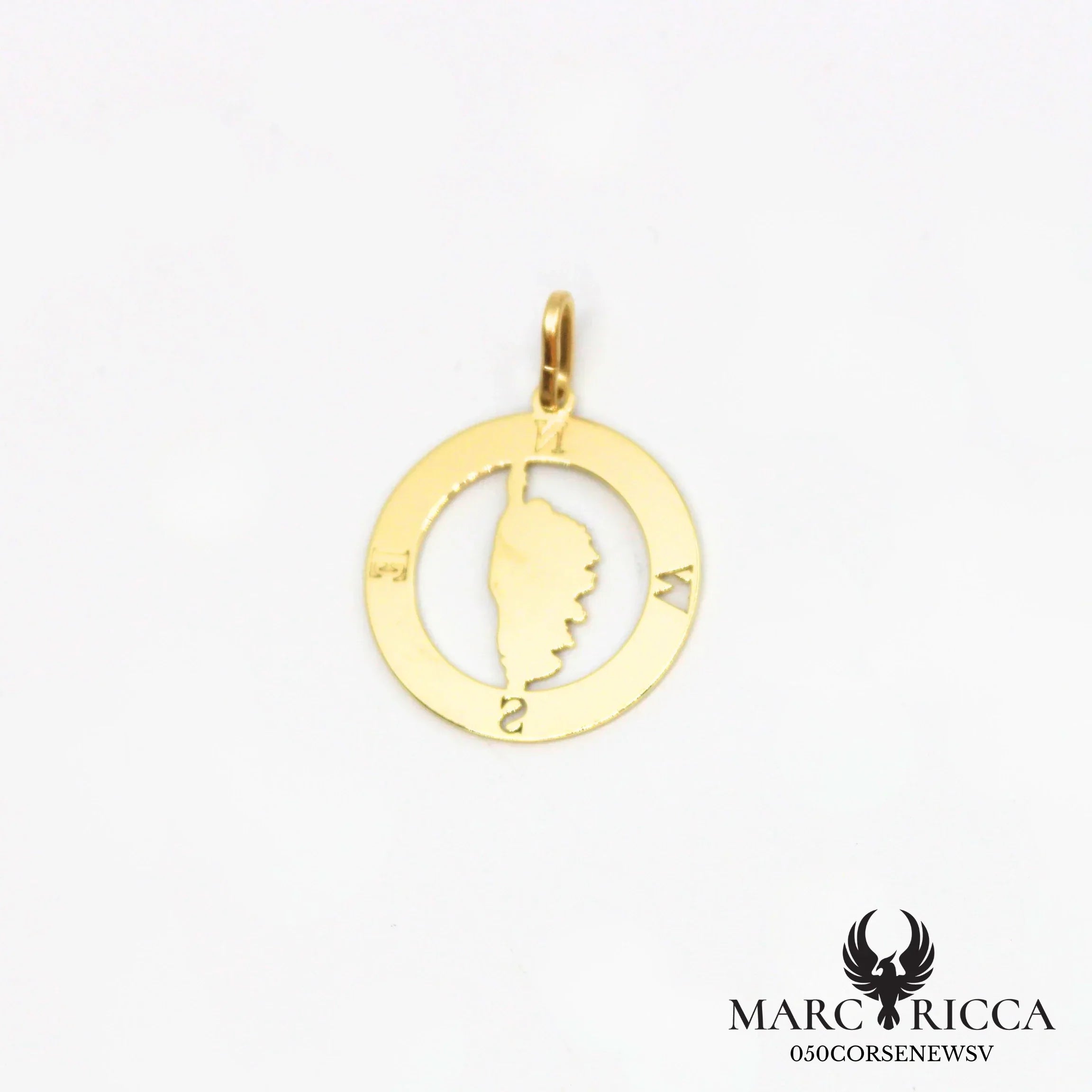 Pendentif Corse avec points cardinaux en argent ou vermeil