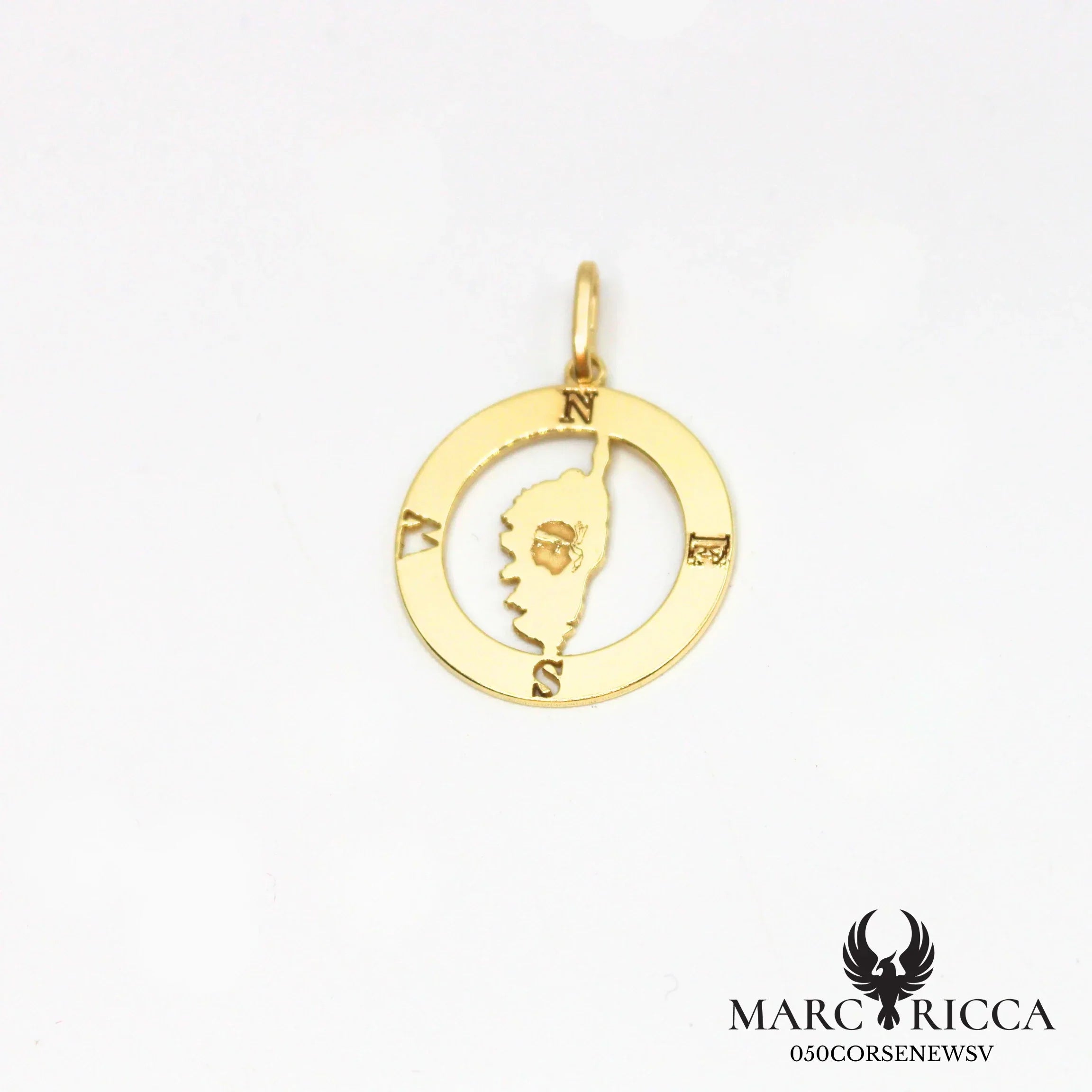 Pendentif Corse avec points cardinaux en argent ou vermeil