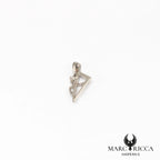 Pendentif corse stylisée avec bandeau en argent ou vermeil