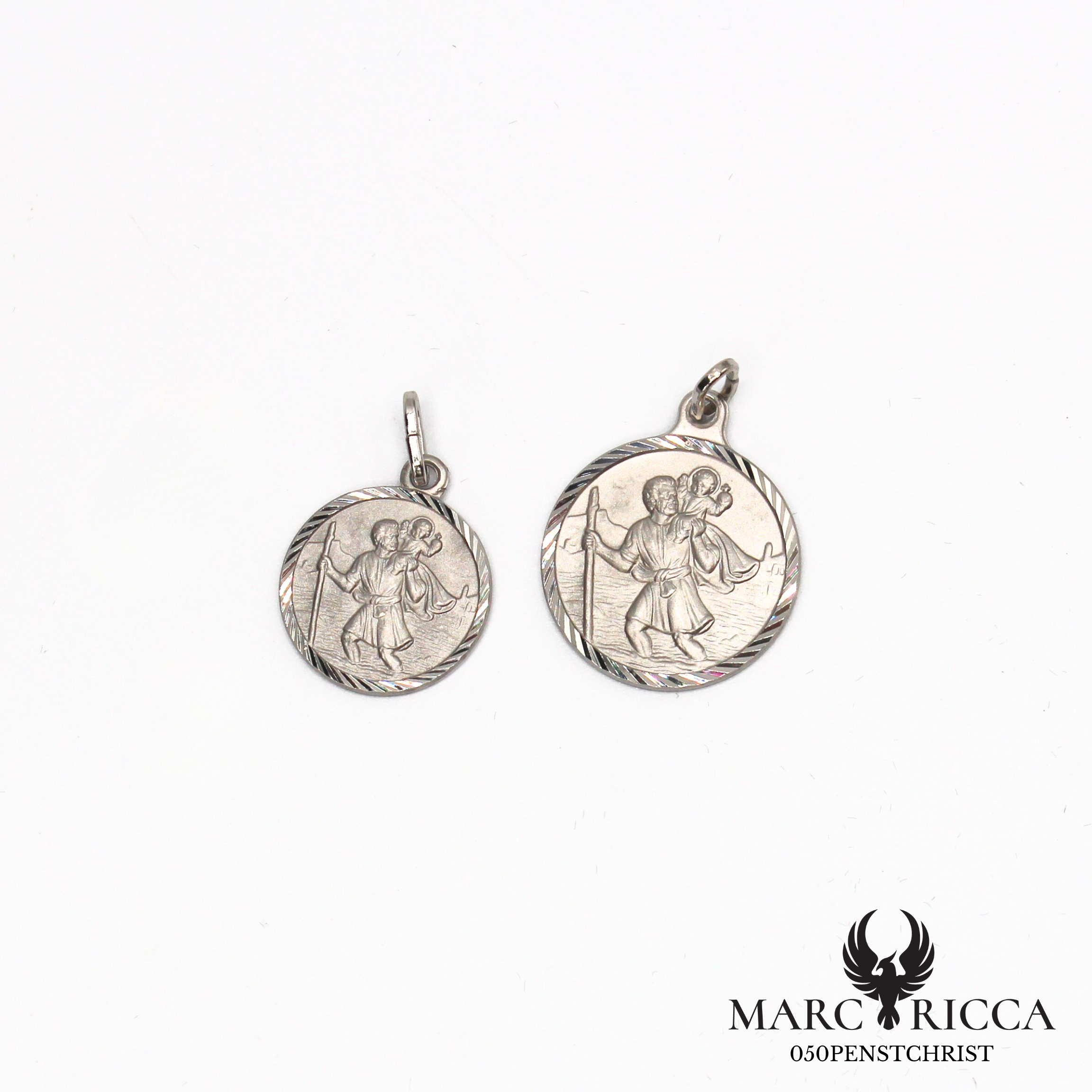 Pendentif Saint-Christophe en argent ou vermeil