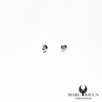 Boucles d'oreilles clous ovales zirconium rose