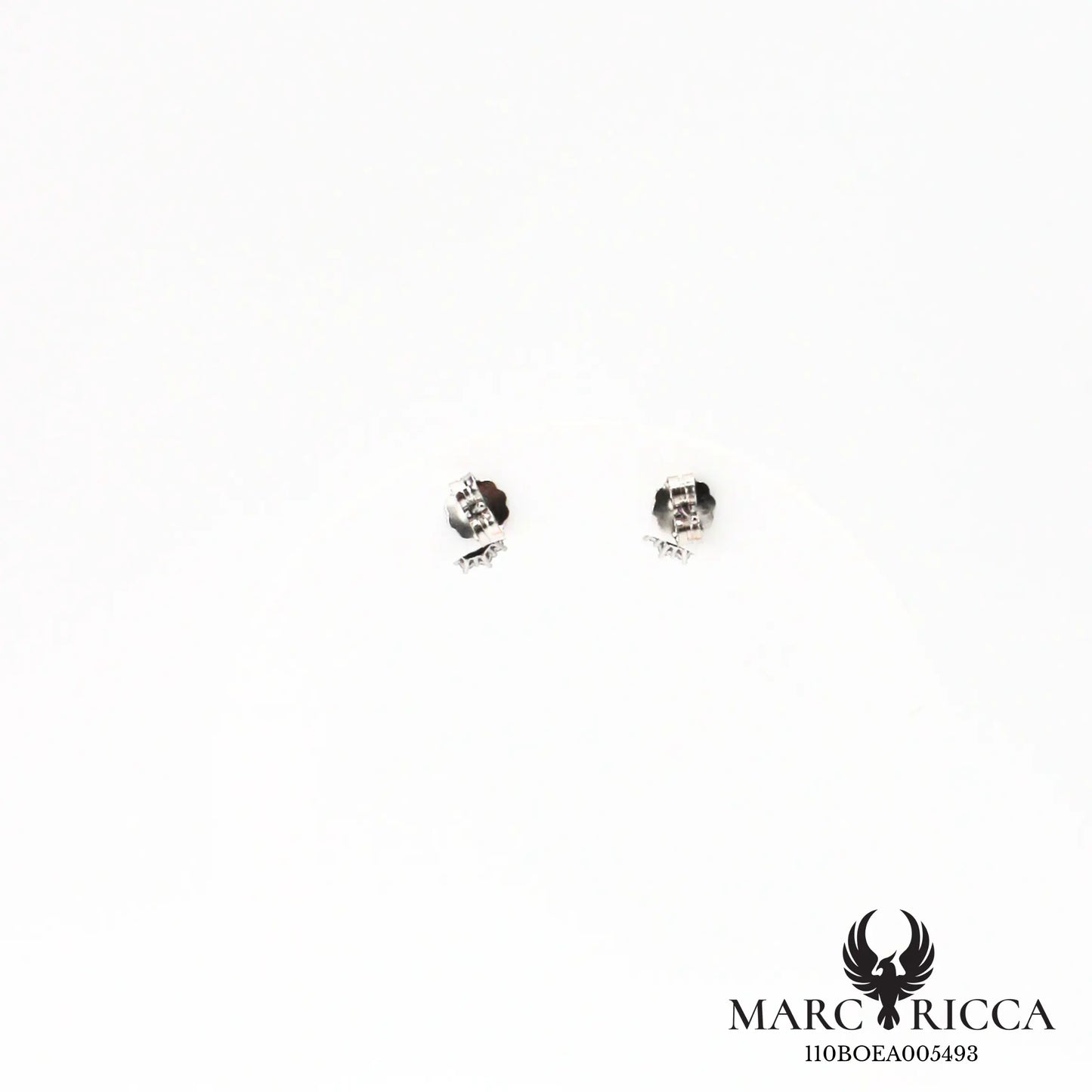 Boucles d'oreilles clous ovales zirconium rose