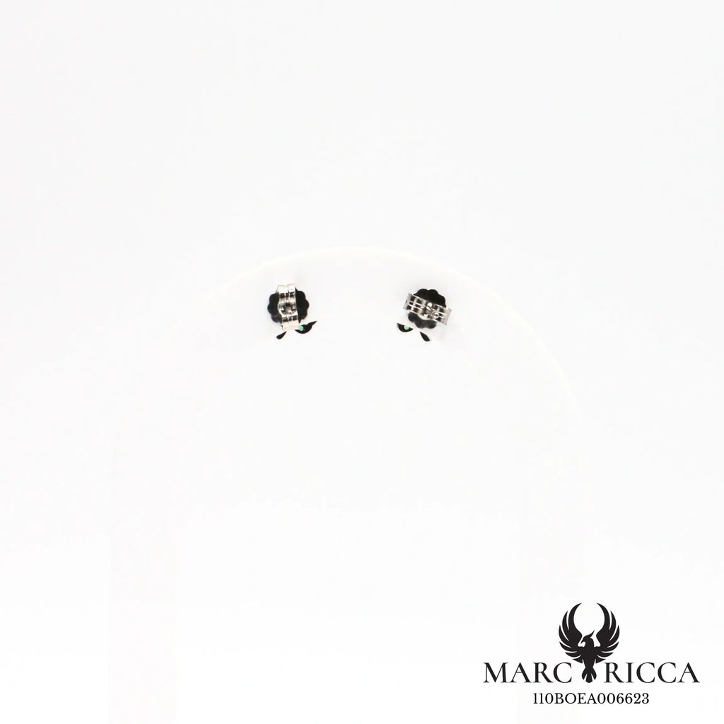 Boucles d'oreilles clous trèfles en argent