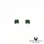 Boucles d'oreilles clous trèfles en argent