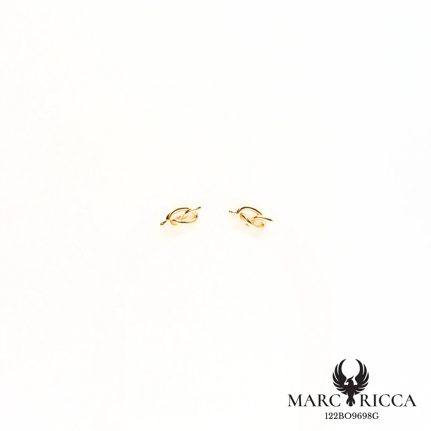 Boucles d'oreilles clous nœuds en vermeil