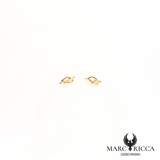 Boucles d'oreilles clous nœuds en vermeil