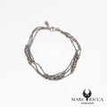 Bracelet 3 rangs en argent