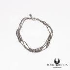 Bracelet 3 rangs en argent