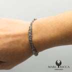 Bracelet 3 rangs en argent