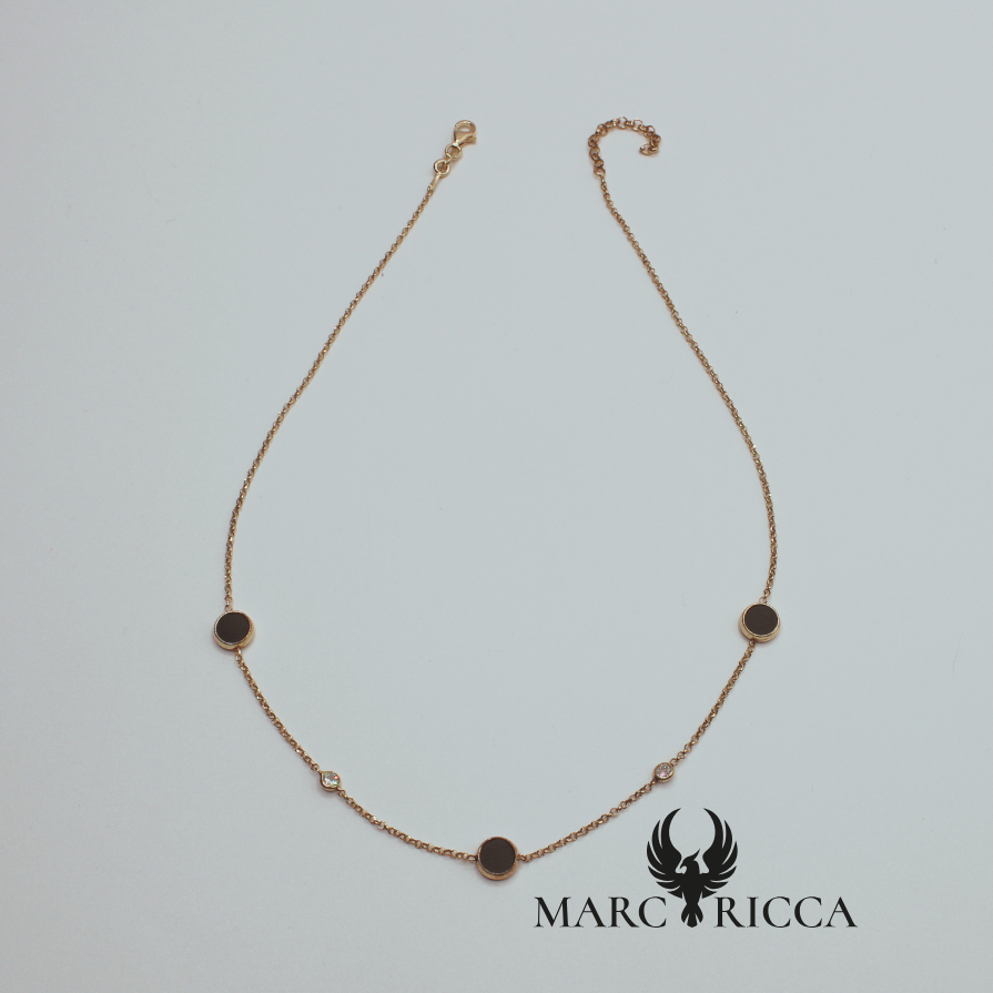 Collier Vermeil et Zirconium