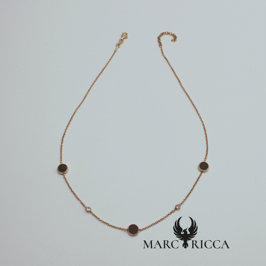Collier Vermeil et Zirconium