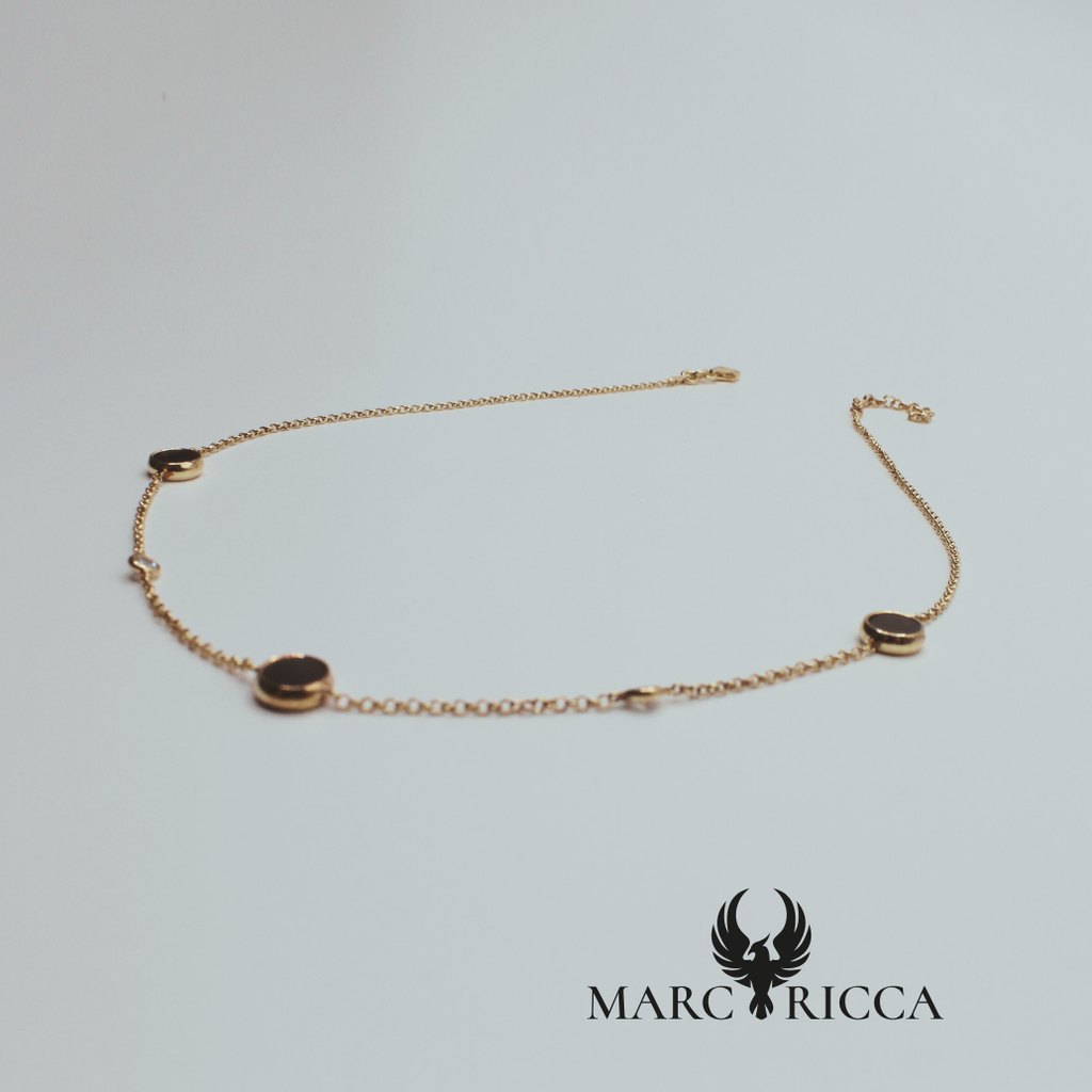 Collier Vermeil et Zirconium