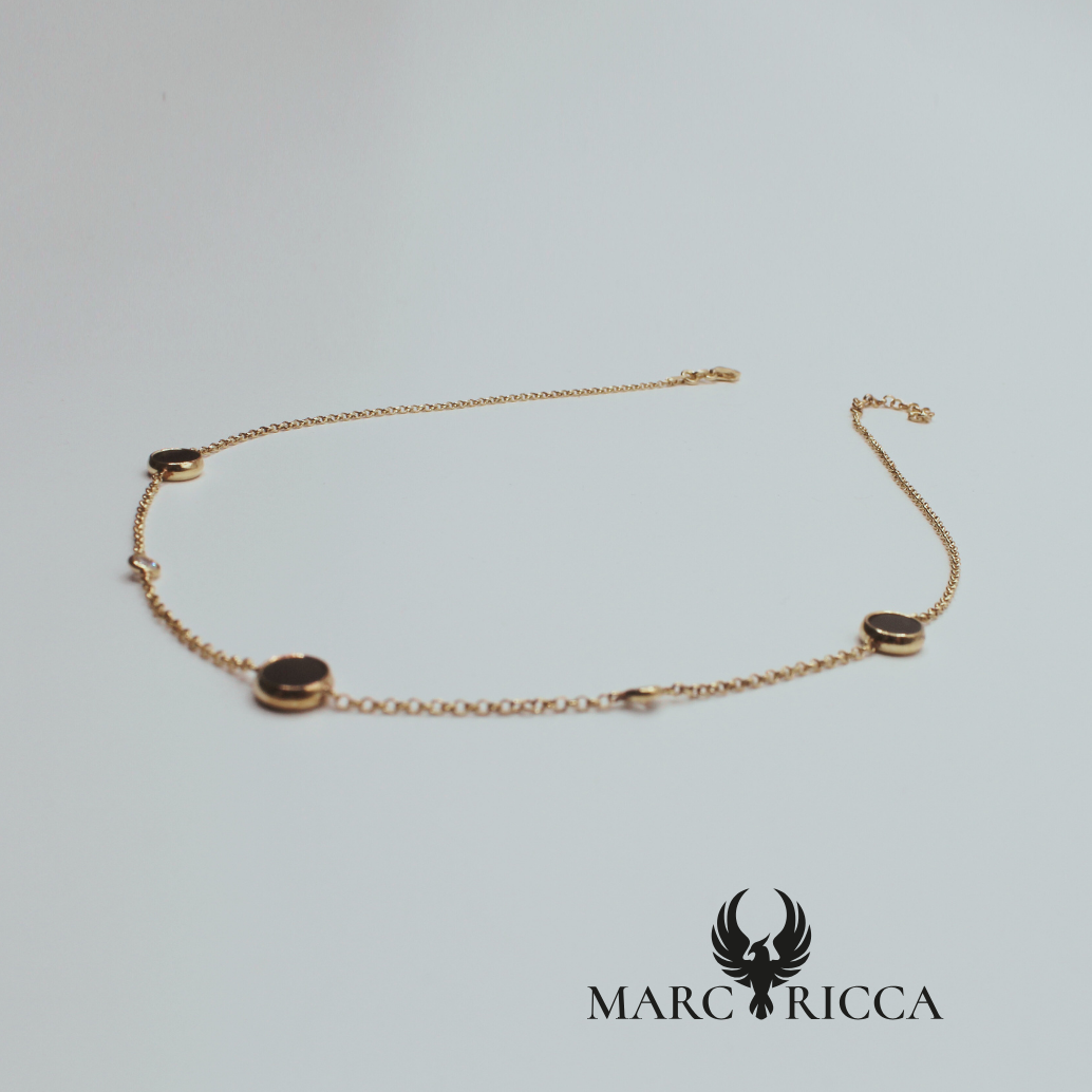 Collier Vermeil et Zirconium