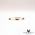Bracelet chaîne et corail chips en argent ou vermeil