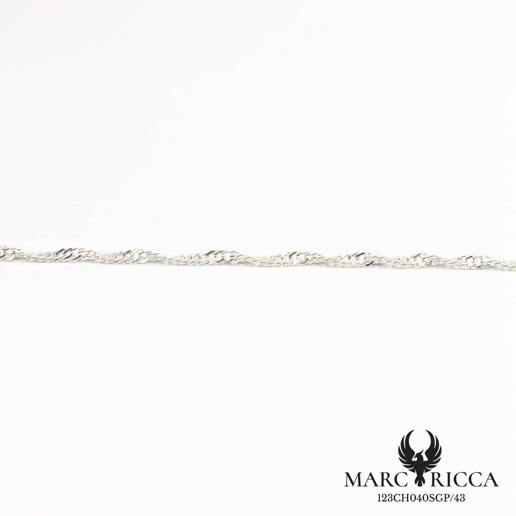 Chaine en argent 925 ou vermeil maille Singapour
