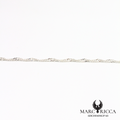 Chaine en argent 925 ou vermeil maille Singapour