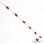 Collier en vermeil avec Corail chips