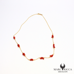 Collier en vermeil avec Corail chips