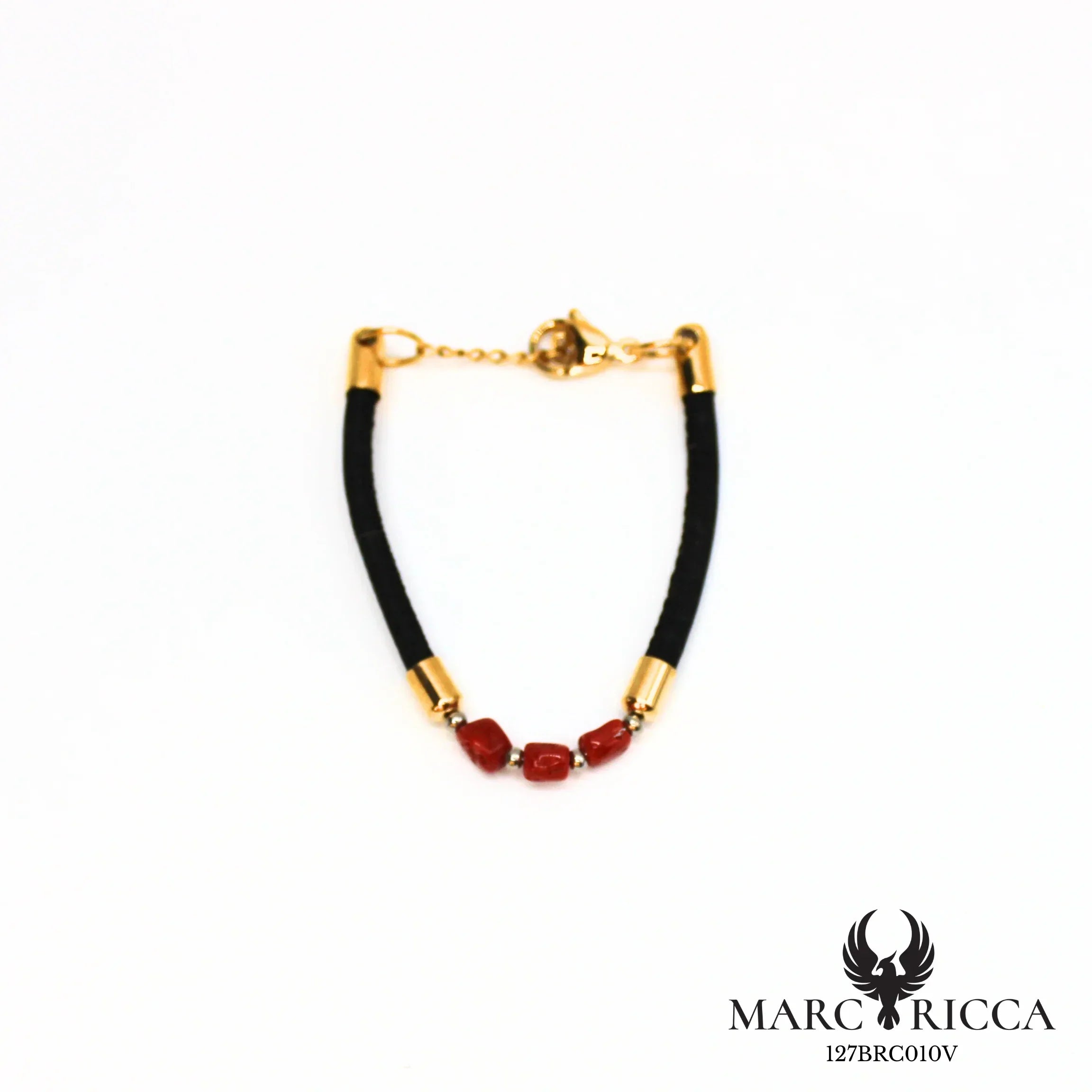 Bracelet liège & corail en acier