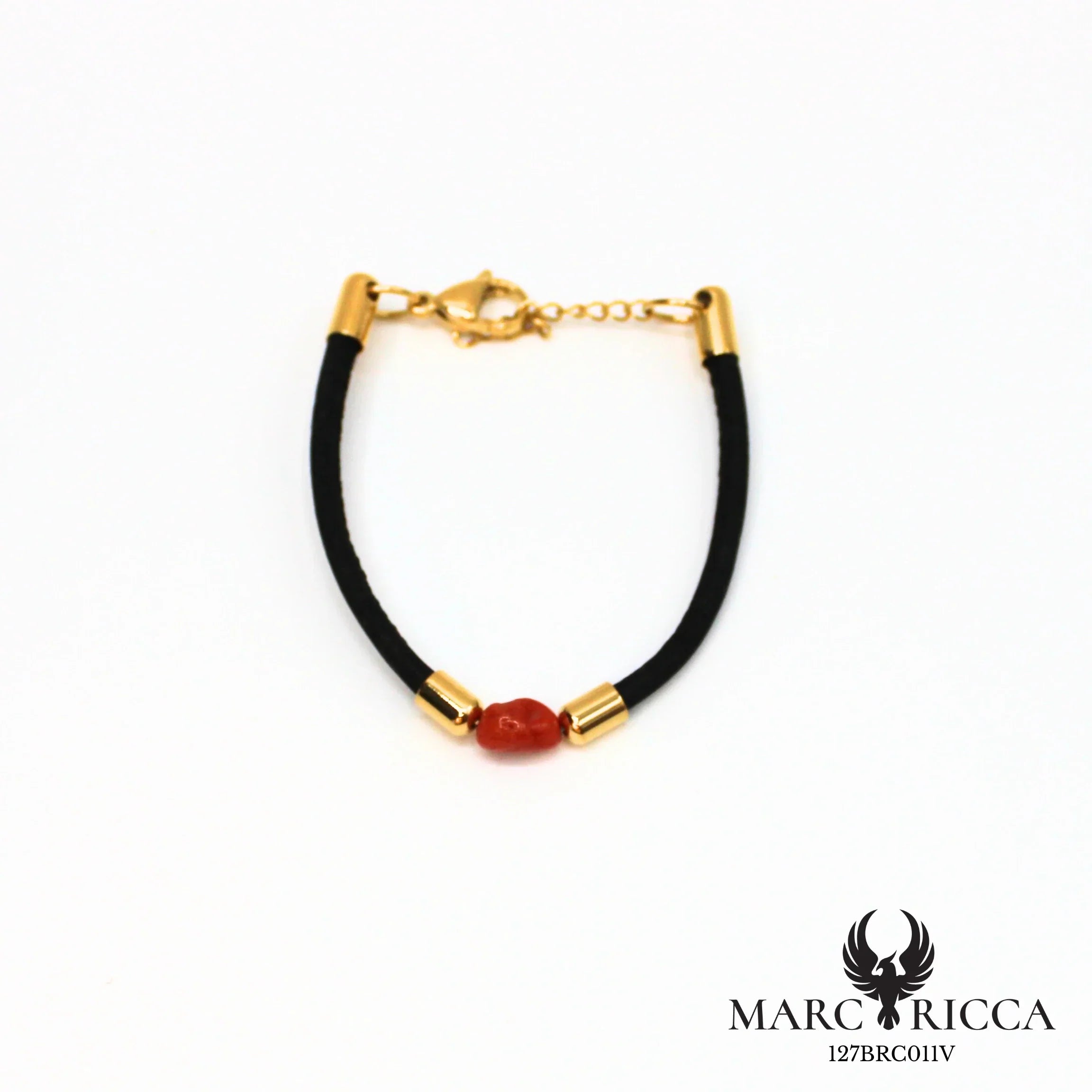 Bracelet liège et corail en acier
